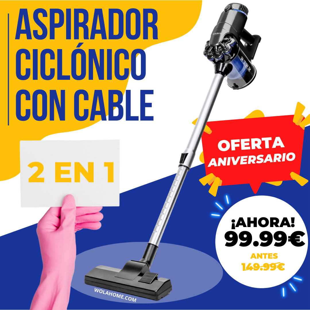 Aspirador ciclónico con cable 2 en 1 - DESCO