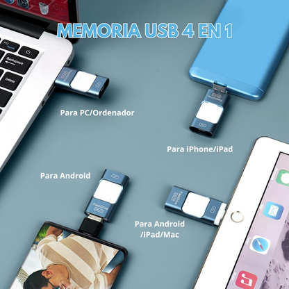 Memoria USB 4 en 1