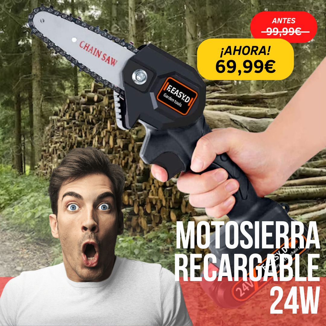 SIERRA MECÁNICA RECARGABLE 24 W CHAINSAW PRO